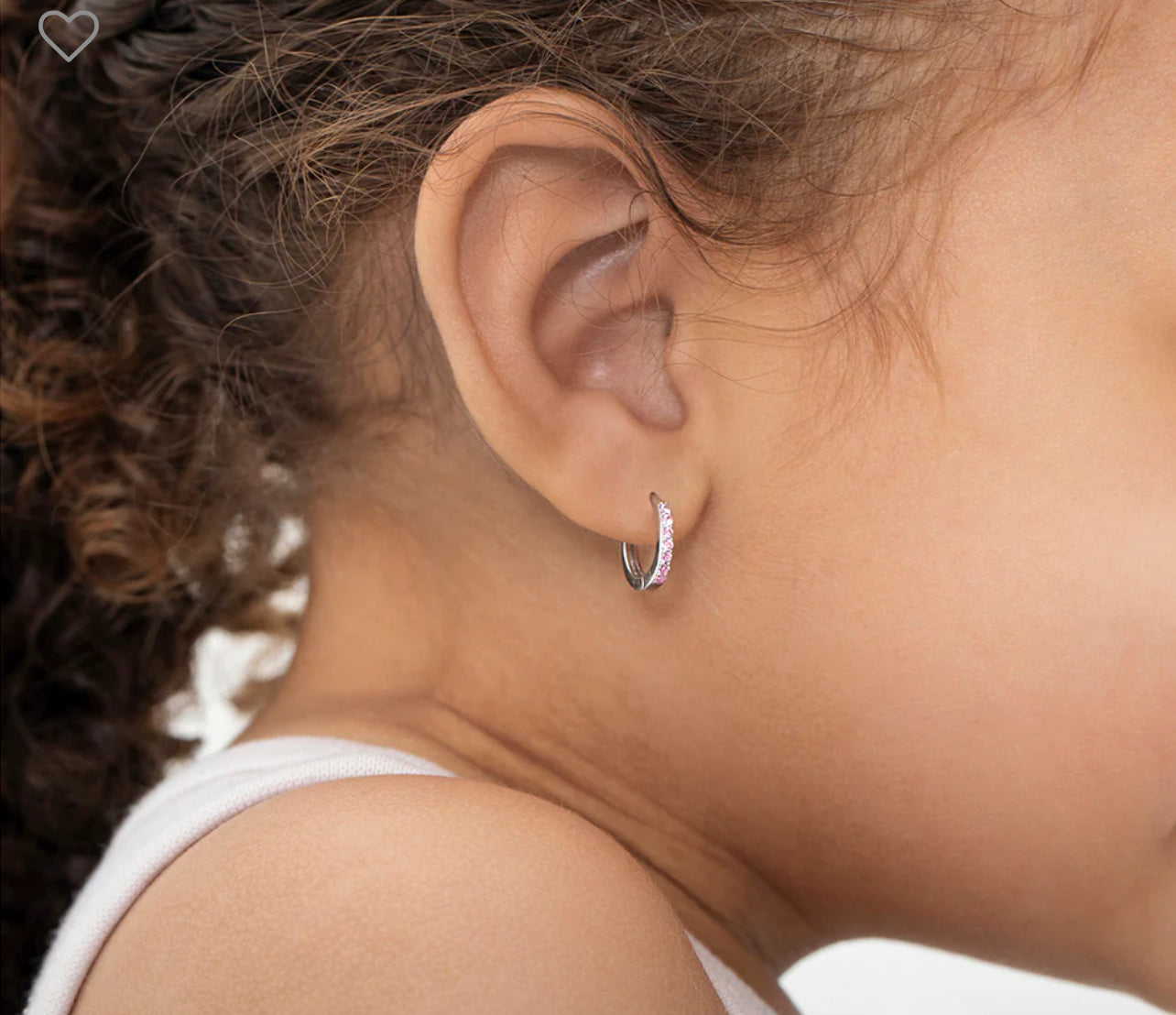 S925 Argollas con detalles rosa