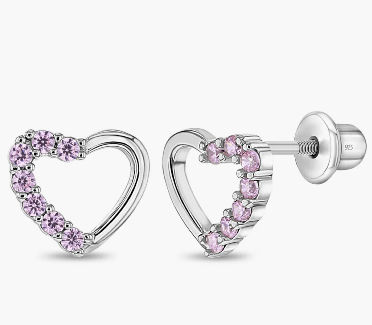 S925 heart pink