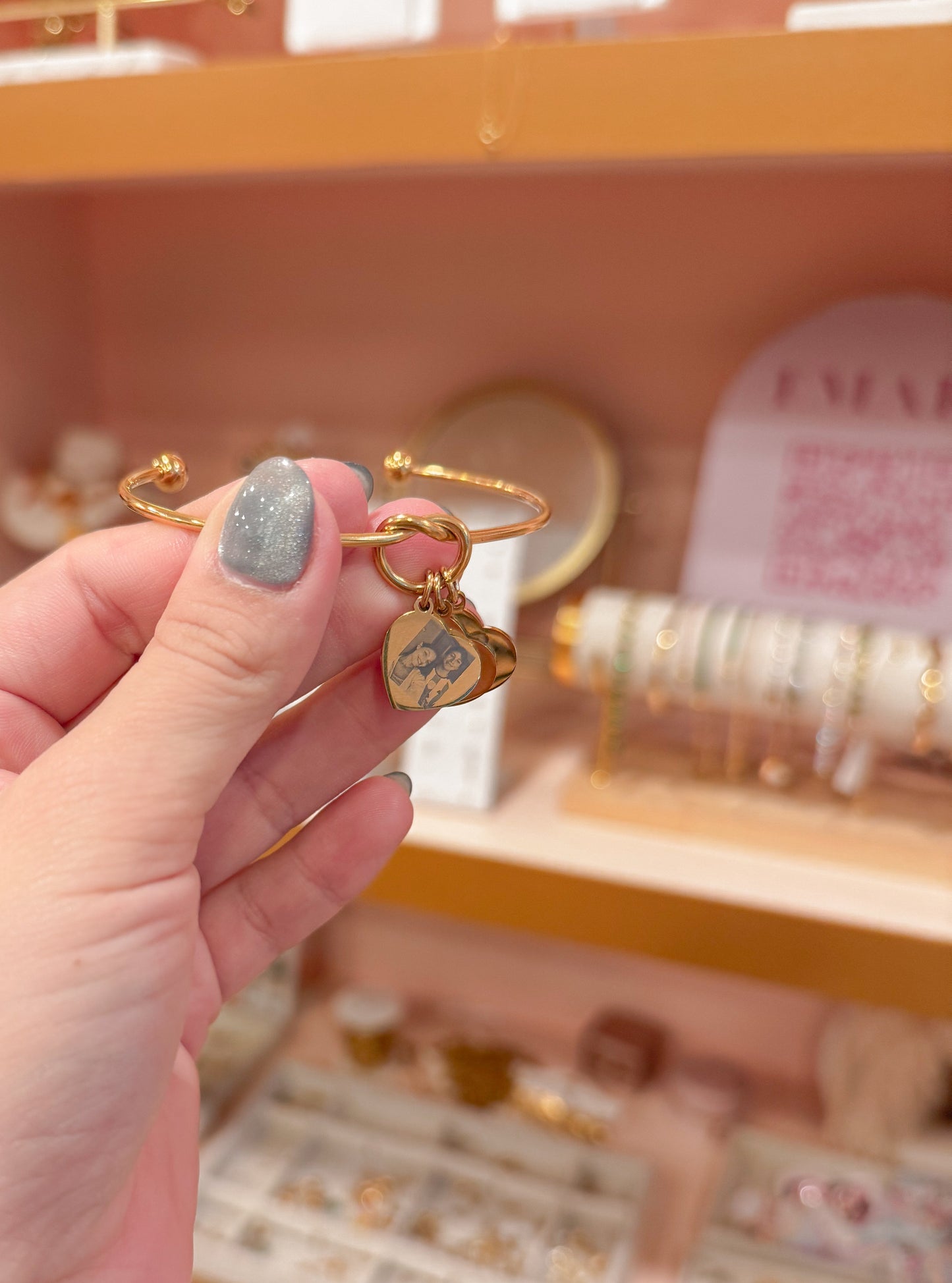 Pulsera con foto doble grabado acero inoxidable