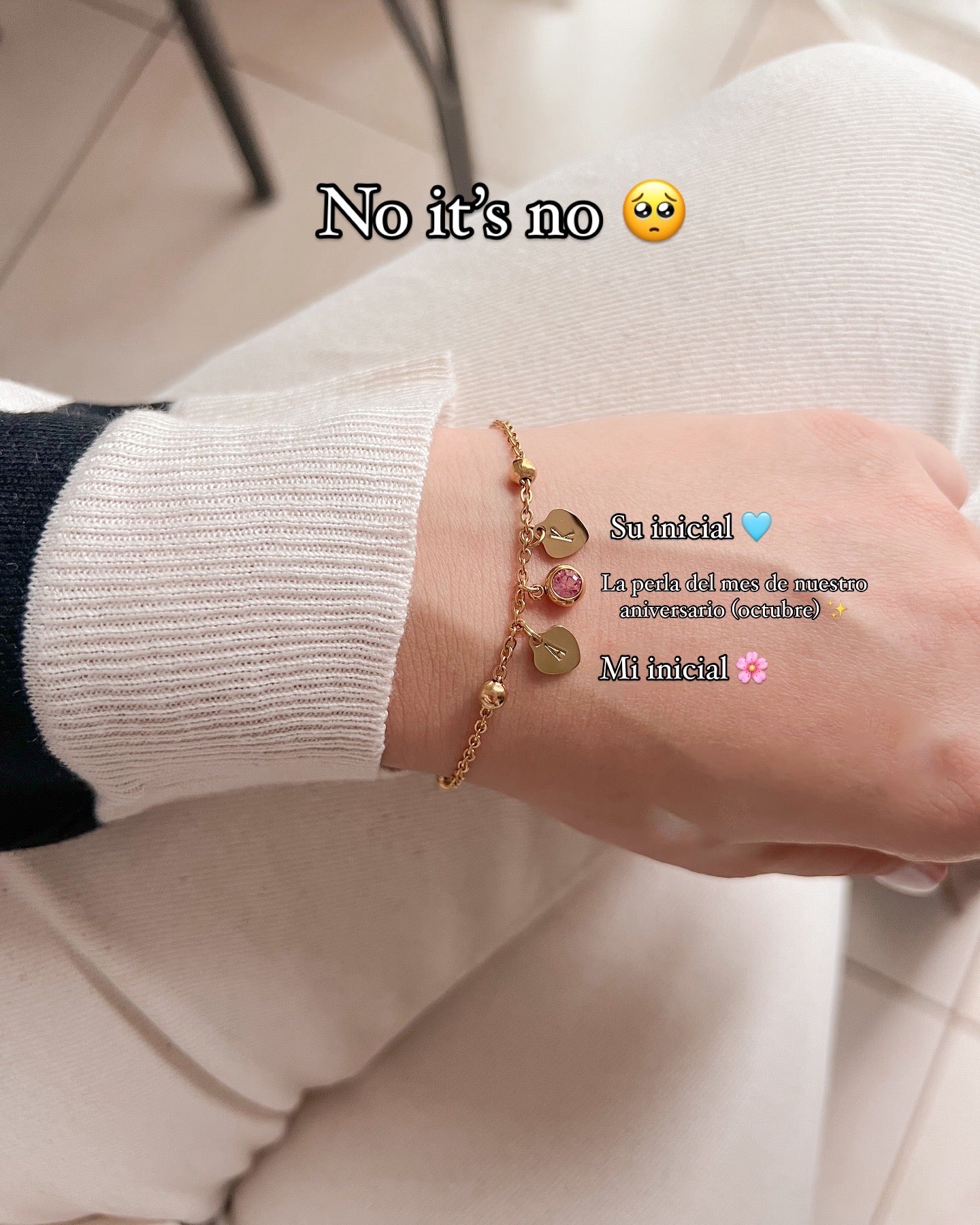 Pulsera con nuestras iniciales 💖