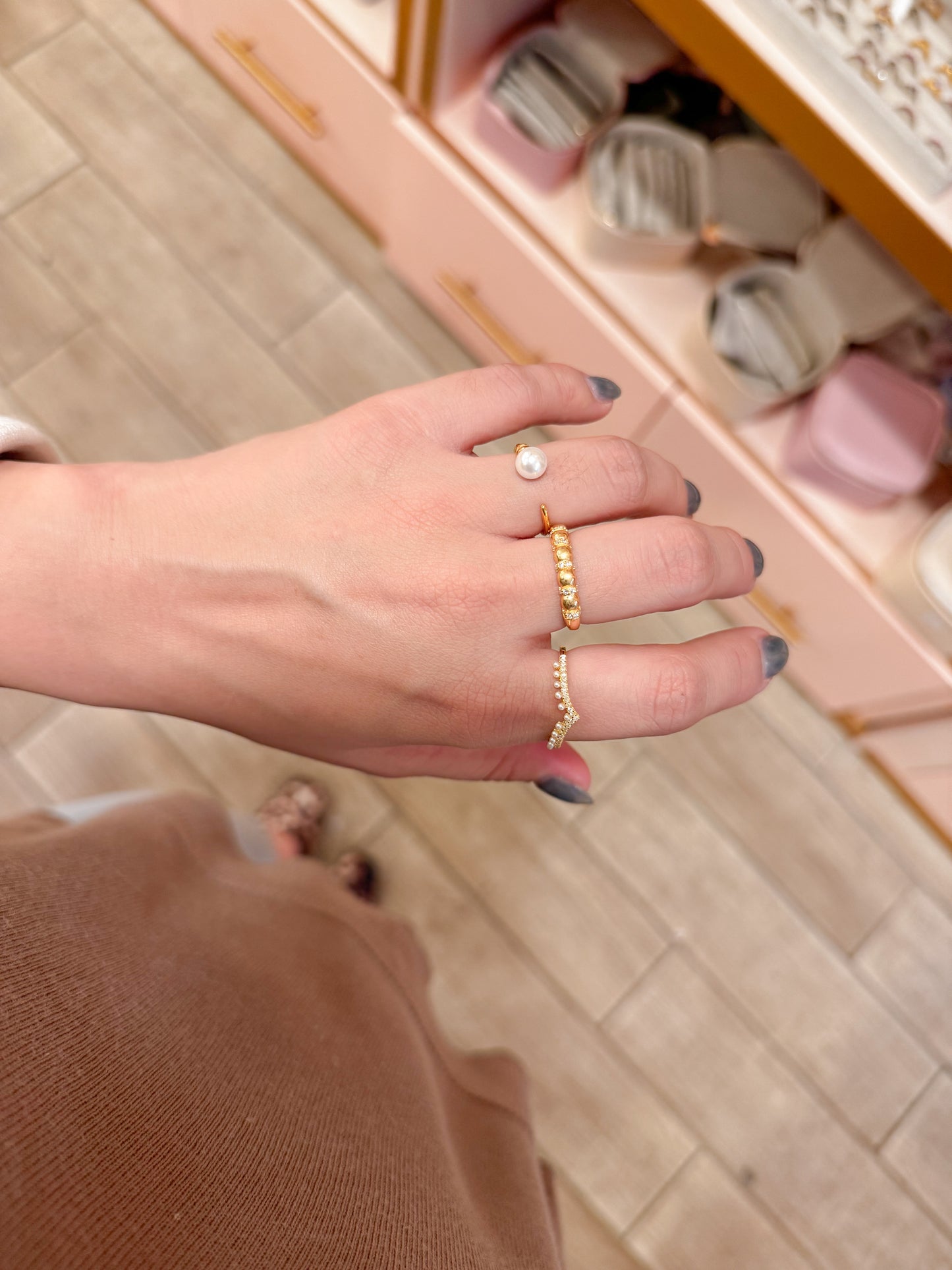 Anillo zirconia plata con baño de oro