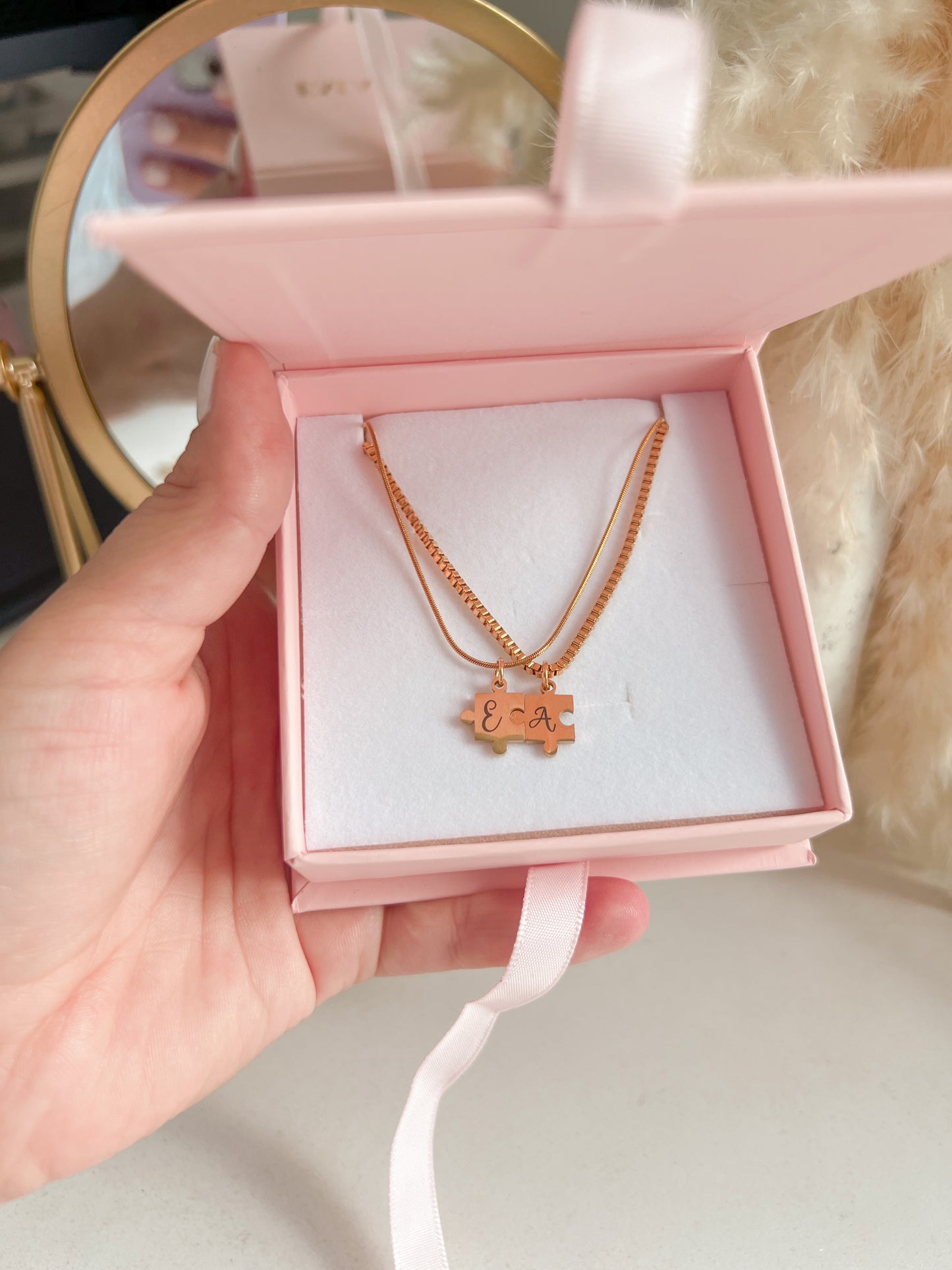 Set de collares de rompecabezas para parejas 🩵