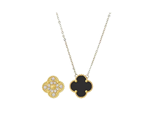 Collar Vaan negro - Dorado