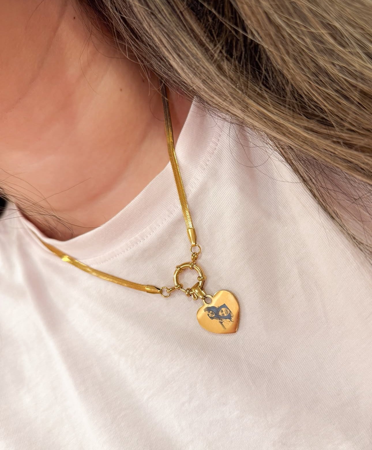 Collar con foto acero inoxidable