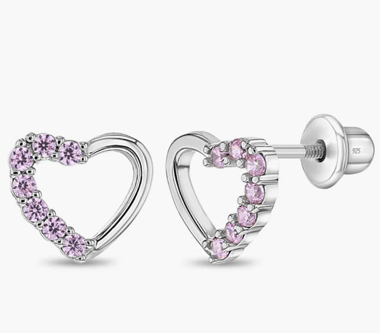 S925 heart pink