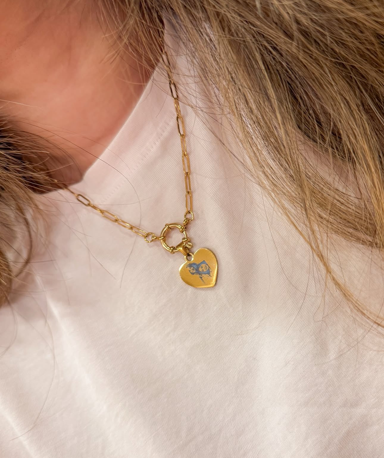 Collar con foto acero inoxidable
