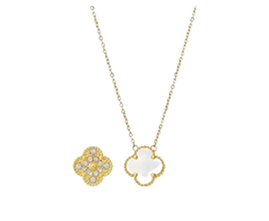 Collar Vaan Blanco - Dorado